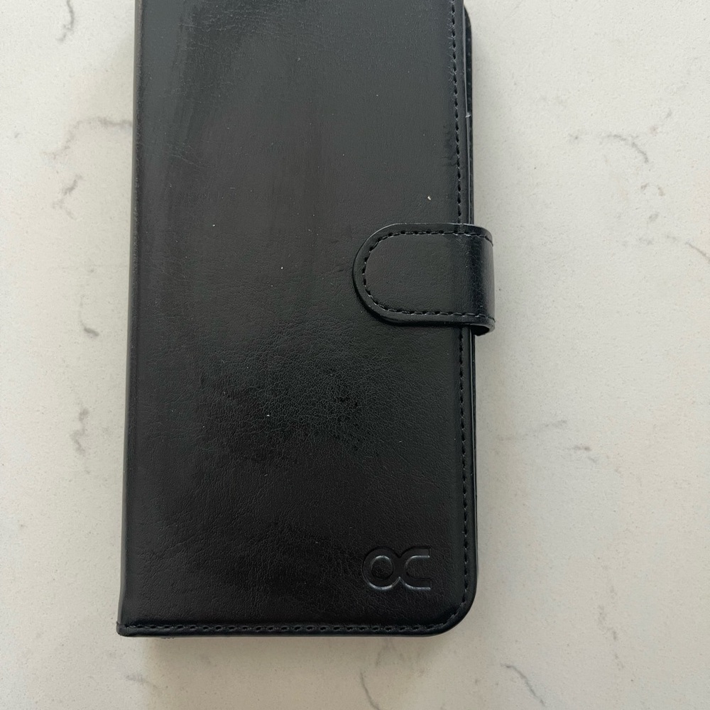 OC Black Magnetic Wallet Phone Case with Card Slots